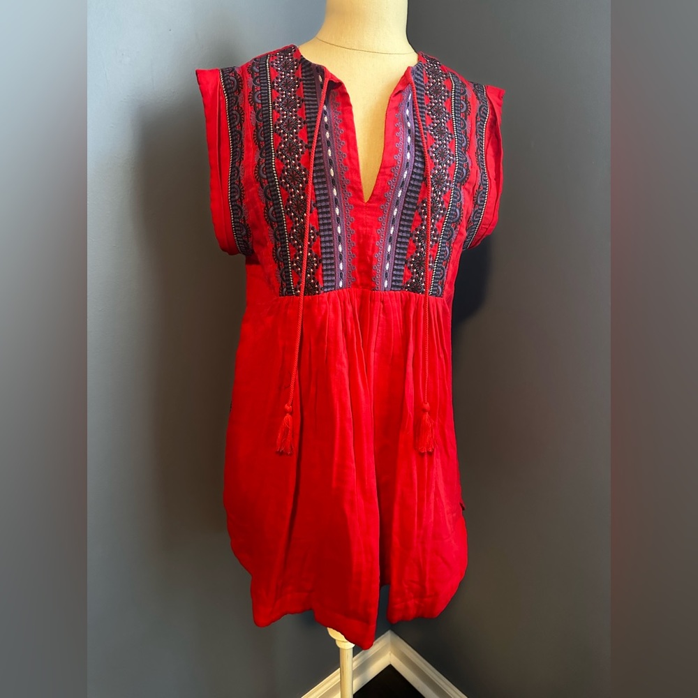 NWT- Vici x Fate Red Embroidered Dress - XS